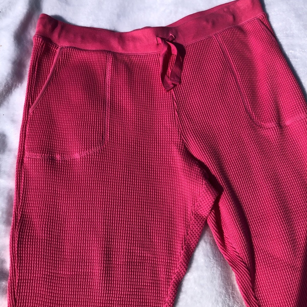 J Crew. Pink Waffle Jogger Pants size XL. No stains/rips. Smoke free home